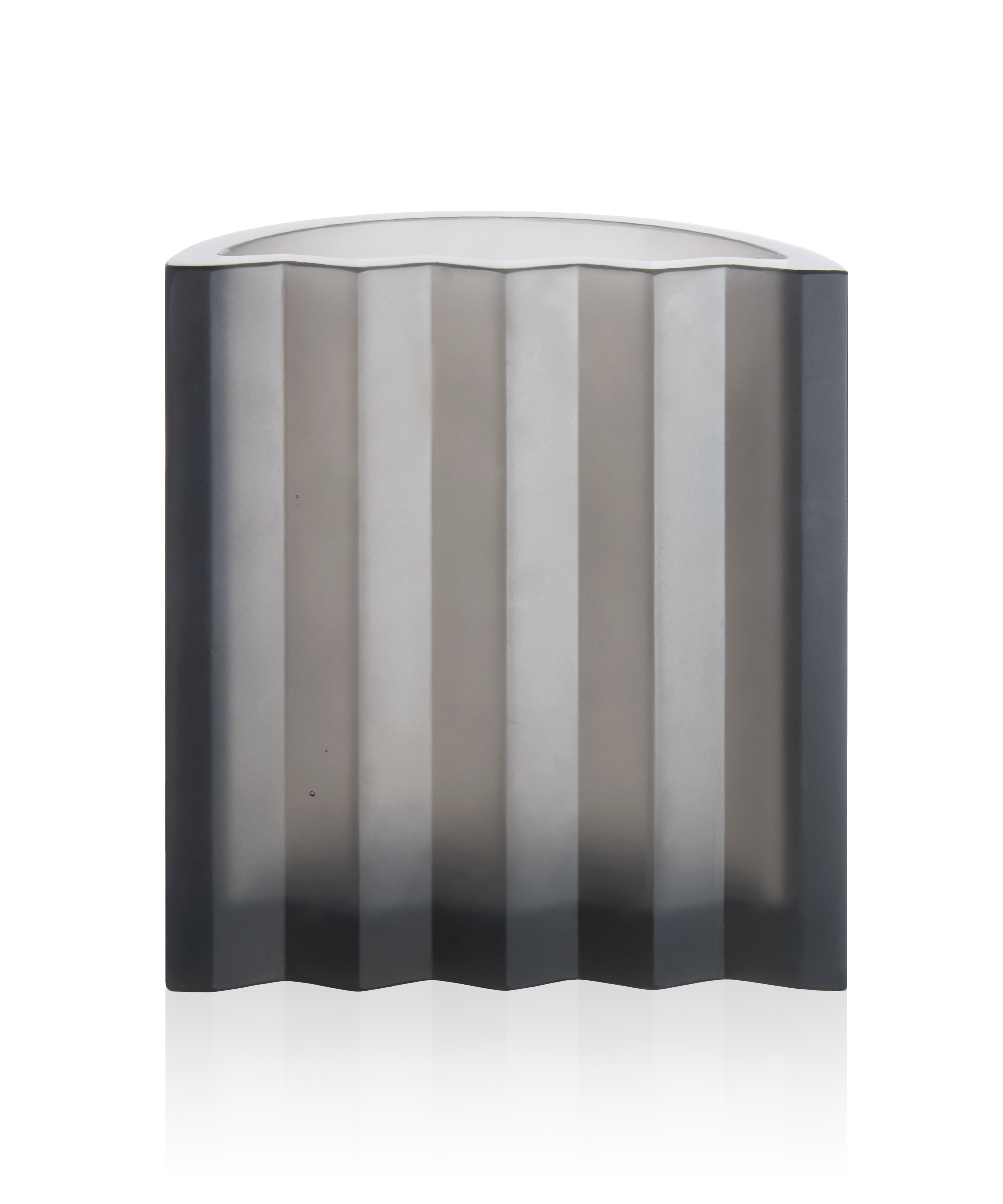 daum-art-cristal-zigzag-vase-cristal-gris-mm-300-ex image 1