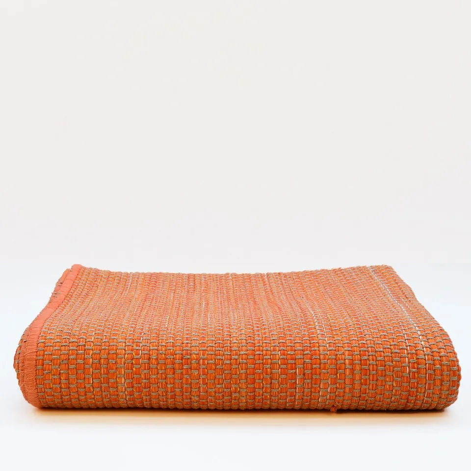 luisa-paix-o-tapis-fibres-m-lang-es-orange-coton-lavable image 1