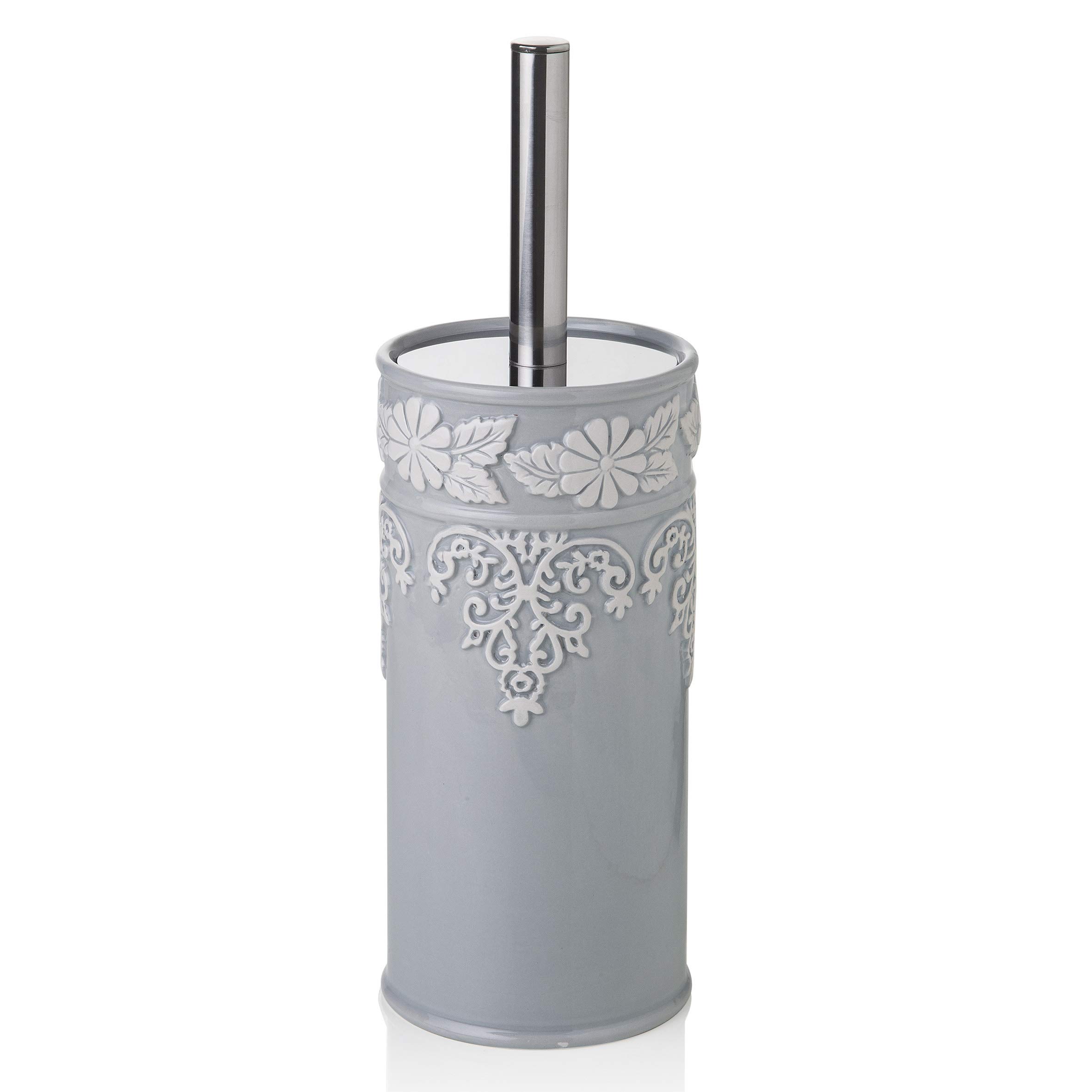 baroni-tutto-bagno-brosse-wc-c-ramique-grise-32-cm image 1