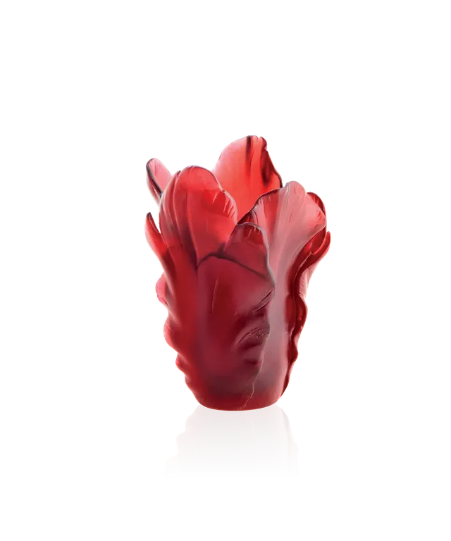 daum-tulipe-vase-rouge-cristal-petit-mod-le image 1