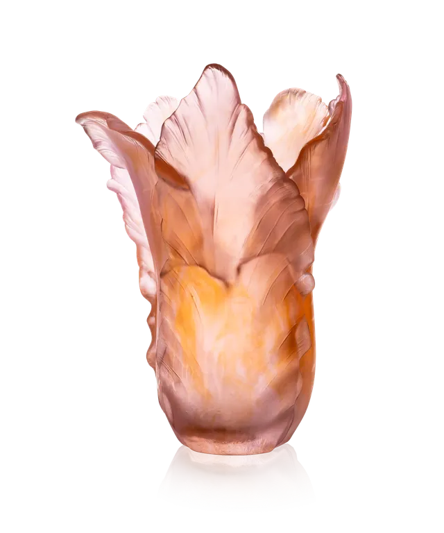 daum-v-g-tal-tulipe-vase-magnum-ambre-rose-50-ex image 1