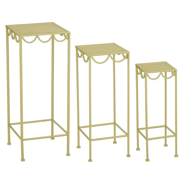 mica-decorations-rosalie-lot-3-table-plantes-vert-clair-pliable image 1