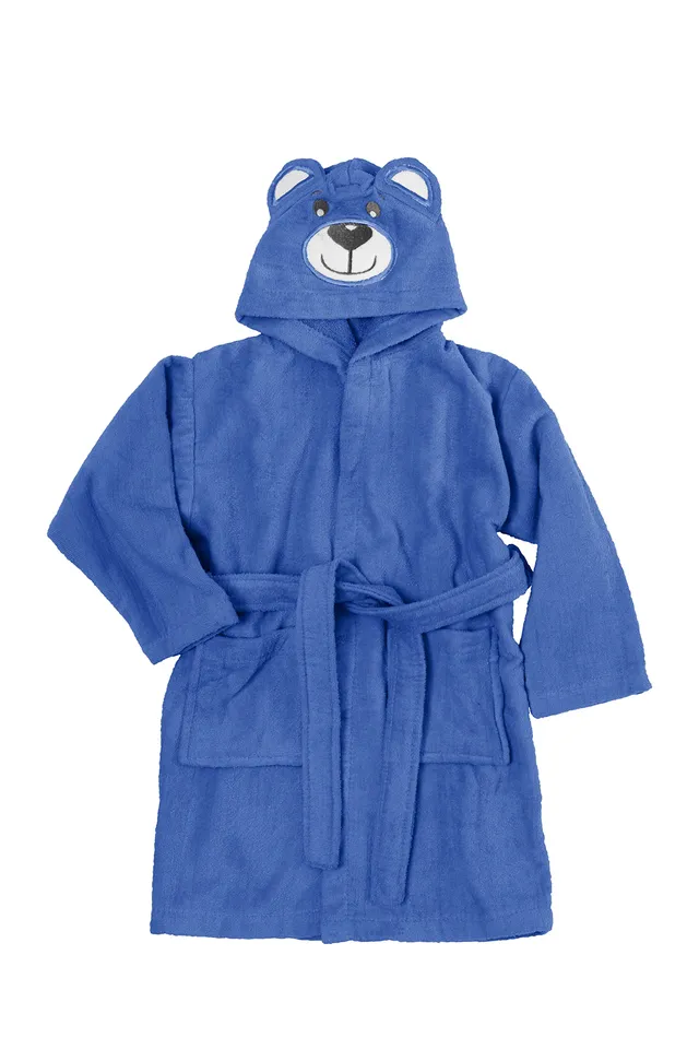 baroni-home-peignoir-enfant-ponge-bleu-4-6-ans image 1