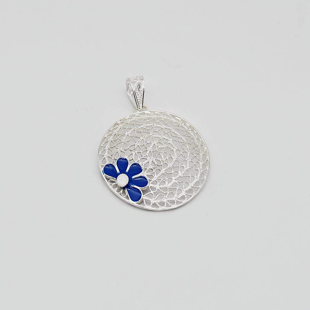 luisa-paix-o-esmalte-i-pendentif-argent-fleur-mail-3-5-cm image 2