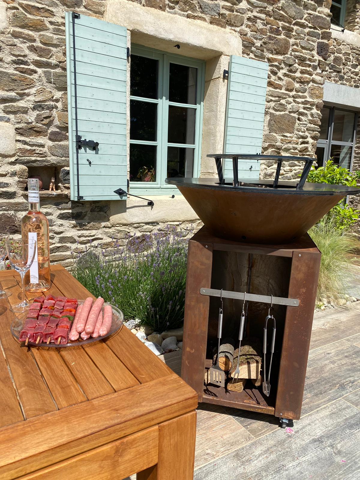 je-suis-art-brasero-grille-haute-accessoire-plancha-acier-noir image 2
