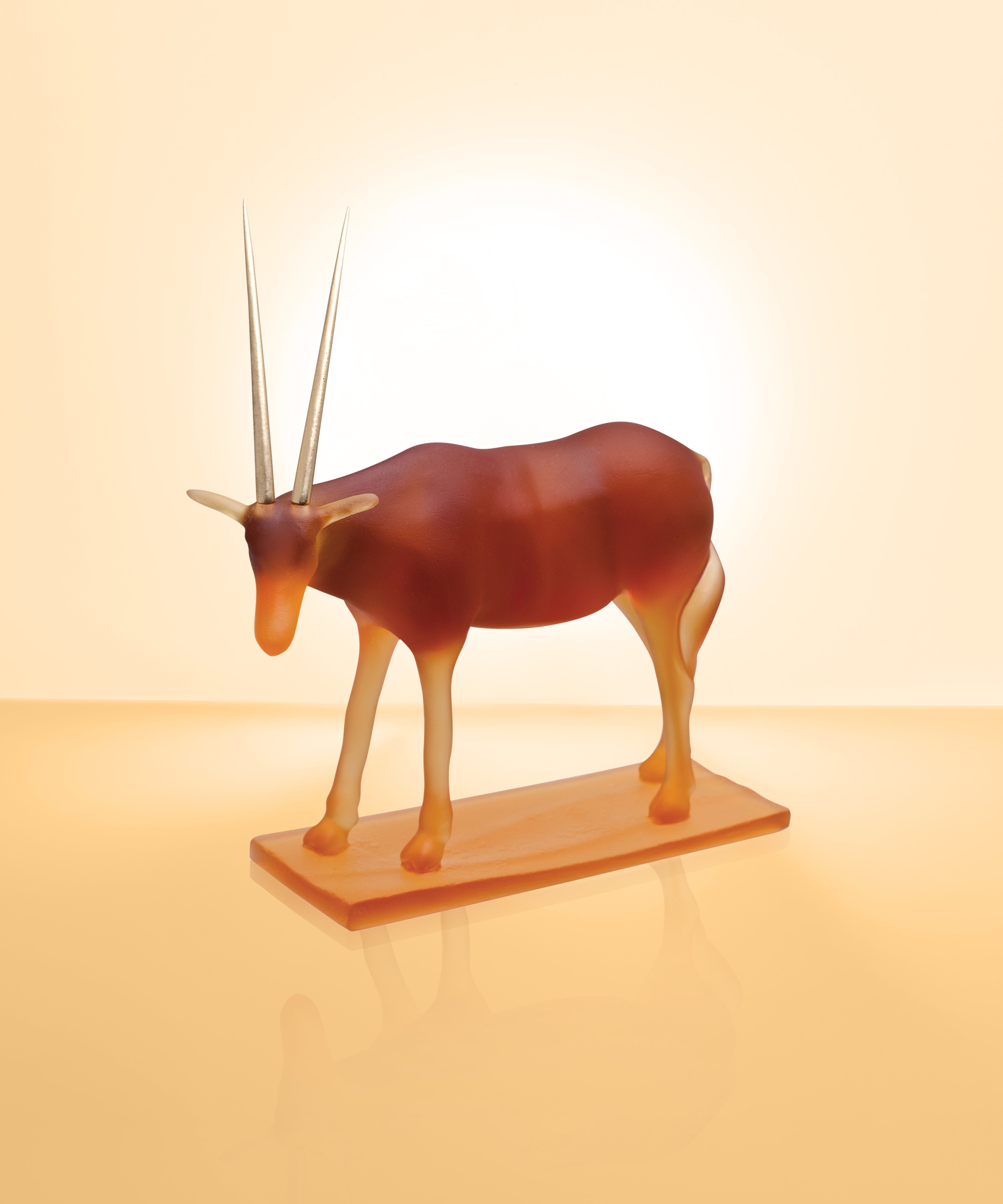 daum-univers-animalier-oryx-petit-mod-le-sculpture-ambre image 2