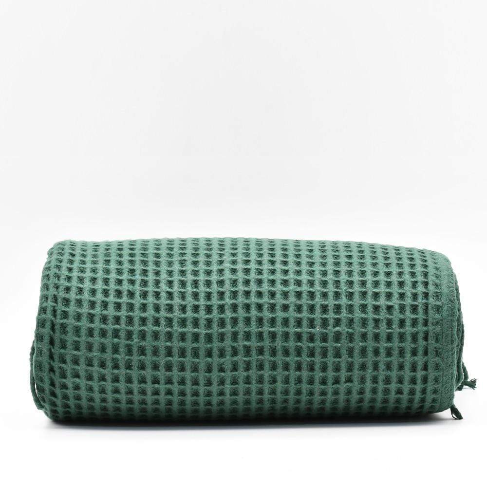 luisa-paix-o-plaid-coton-gaufr-vert-fonc-200x140 image 1