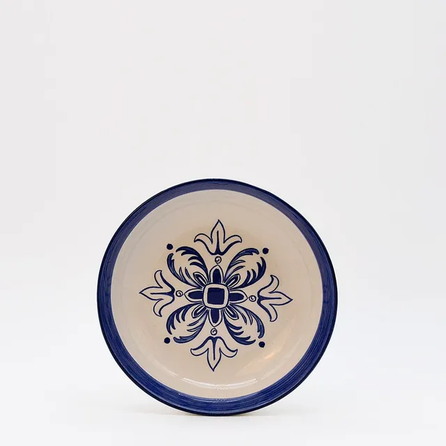 luisa-paix-o-floral-assiette-creuse-c-ramique-bleue-19cm image 1