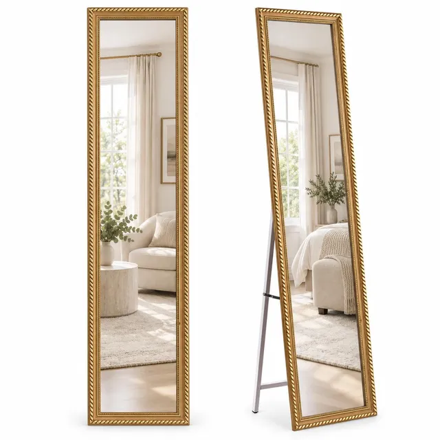 baroni-home-specchi-miroir-sur-pied-boucles-dor-es-40x150-cm image 1