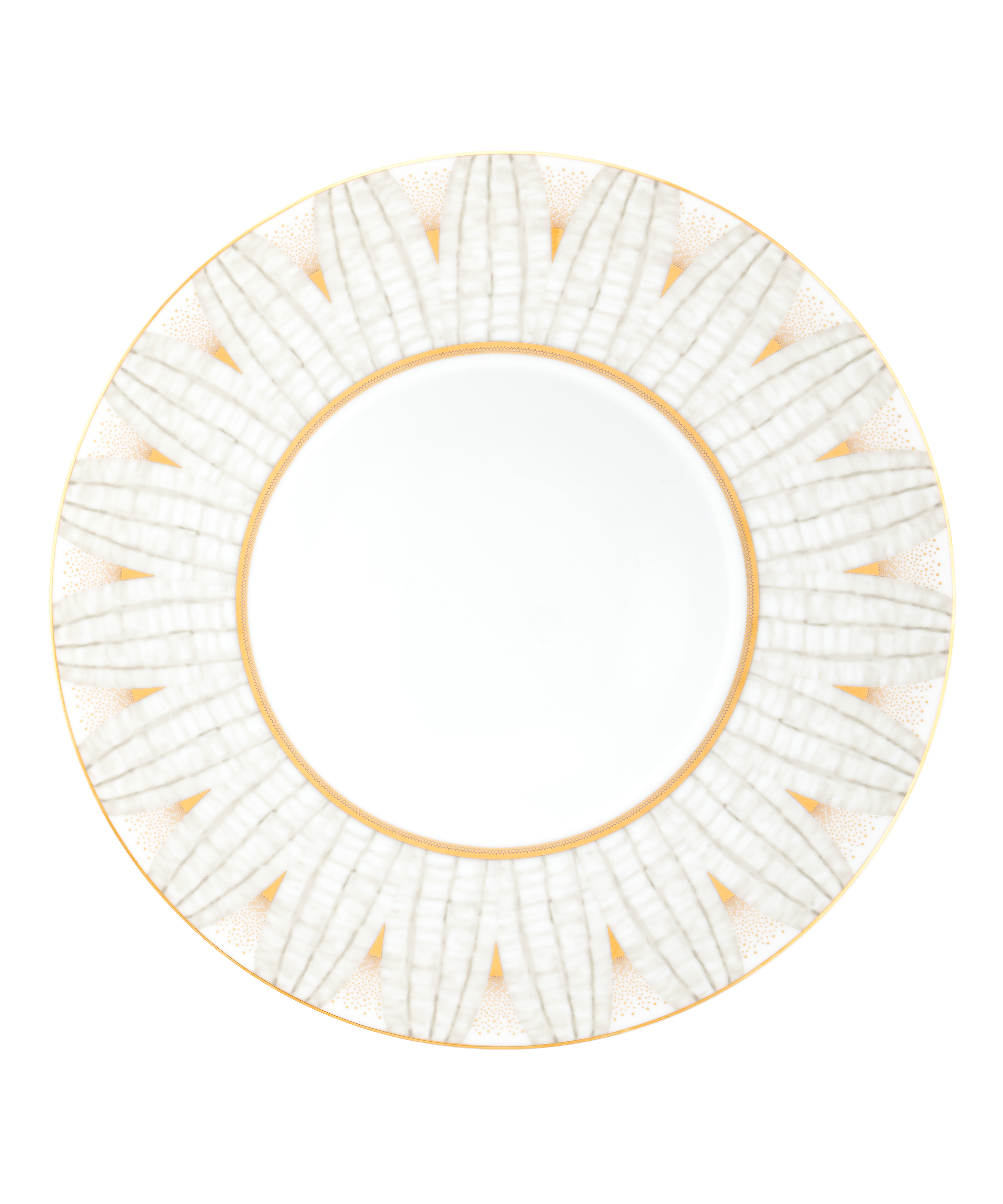daum-art-de-la-table-or-d-abeille-coffret-2-assiettes-creuses-porcelaine image 1