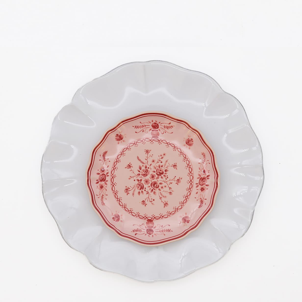 luisa-paix-o-rosa-vila-duo-assiettes-blanc-rose-17-cm image 1