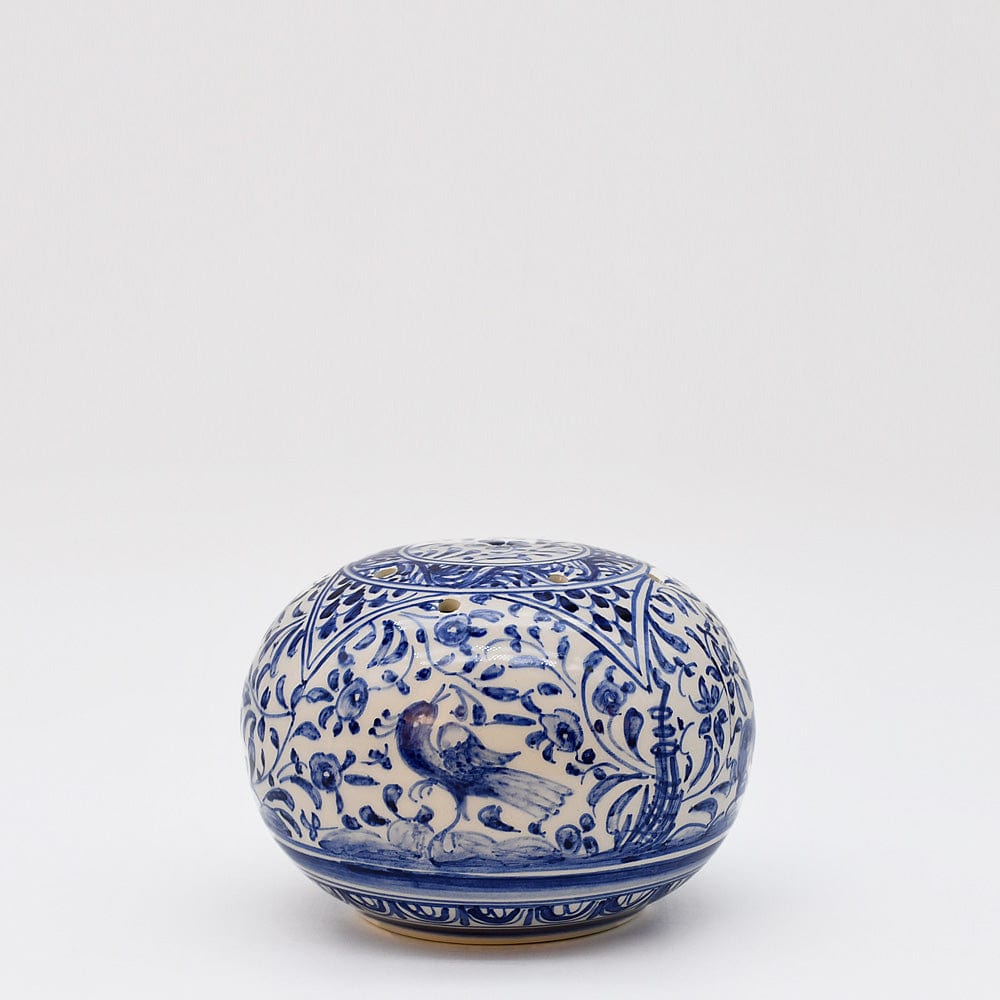luisa-paix-o-coimbra-porte-encens-c-ramique-12-cm-bleu-7-trous image 1