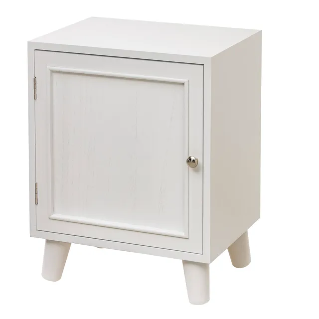 baroni-home-table-de-chevet-1-porte-meuble-blanc-40x30x51-cm image 1
