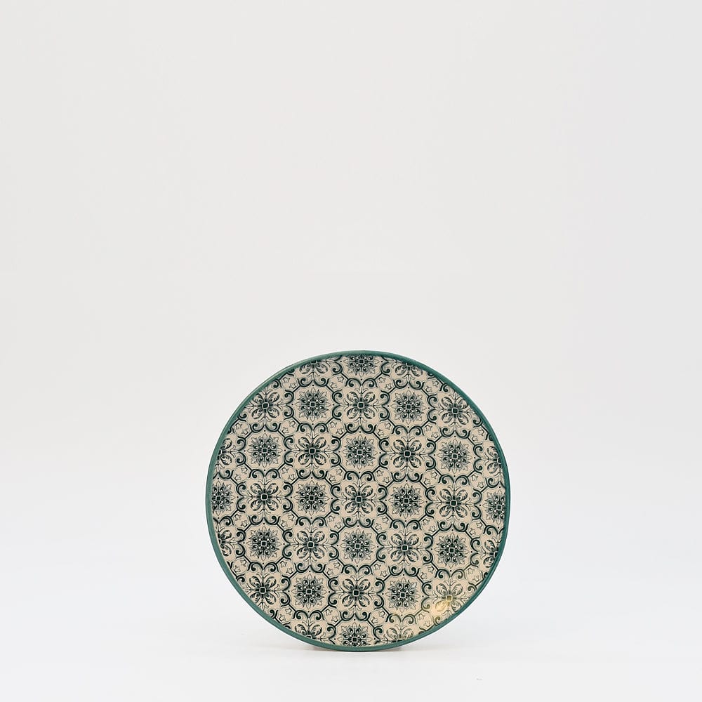 luisa-paix-o-padr-o-assiette-c-ramique-verte-15-cm image 1