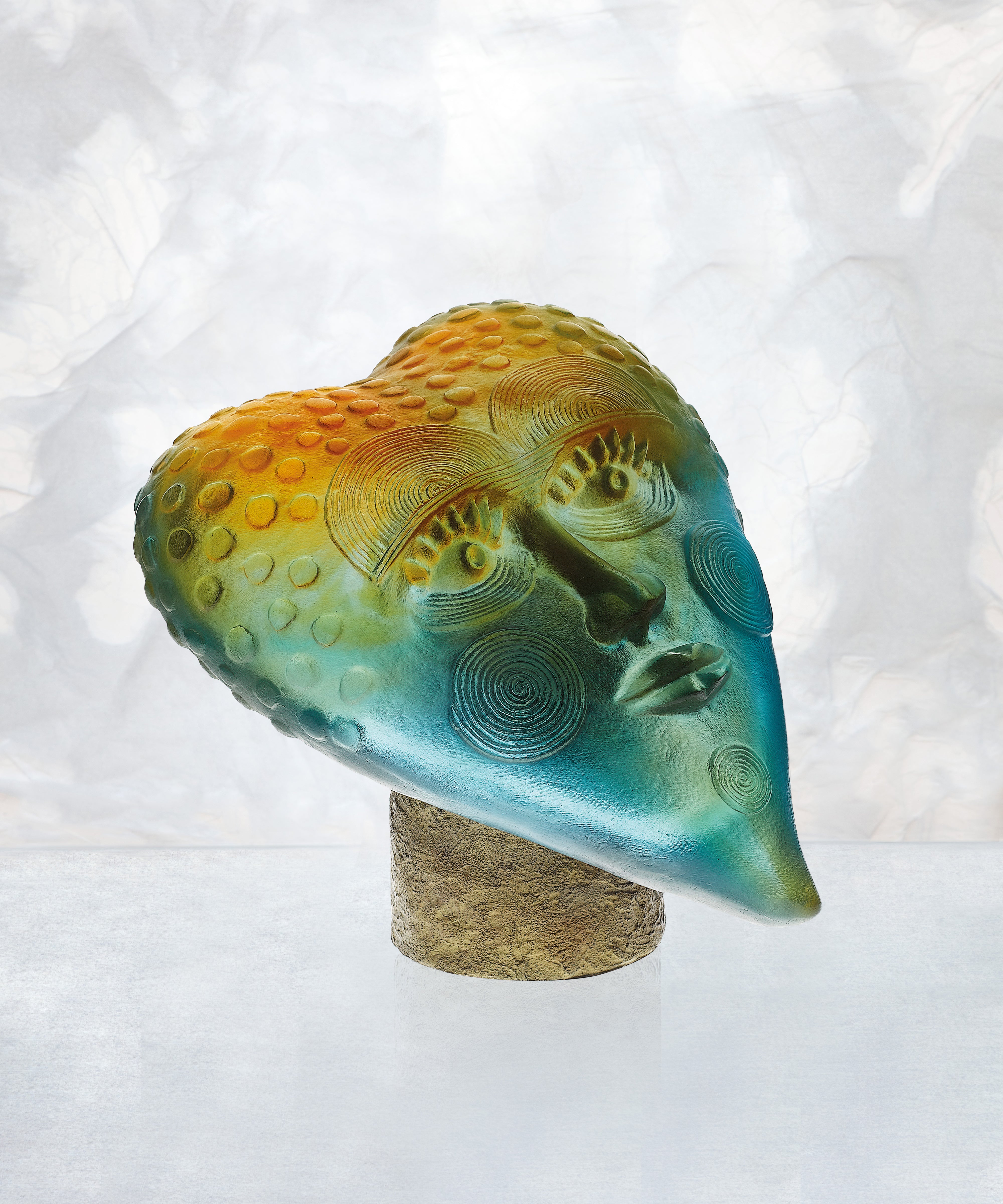 daum-roi-de-c-ur-herv-di-rosa-sculpture-cristal-25-ex image 2