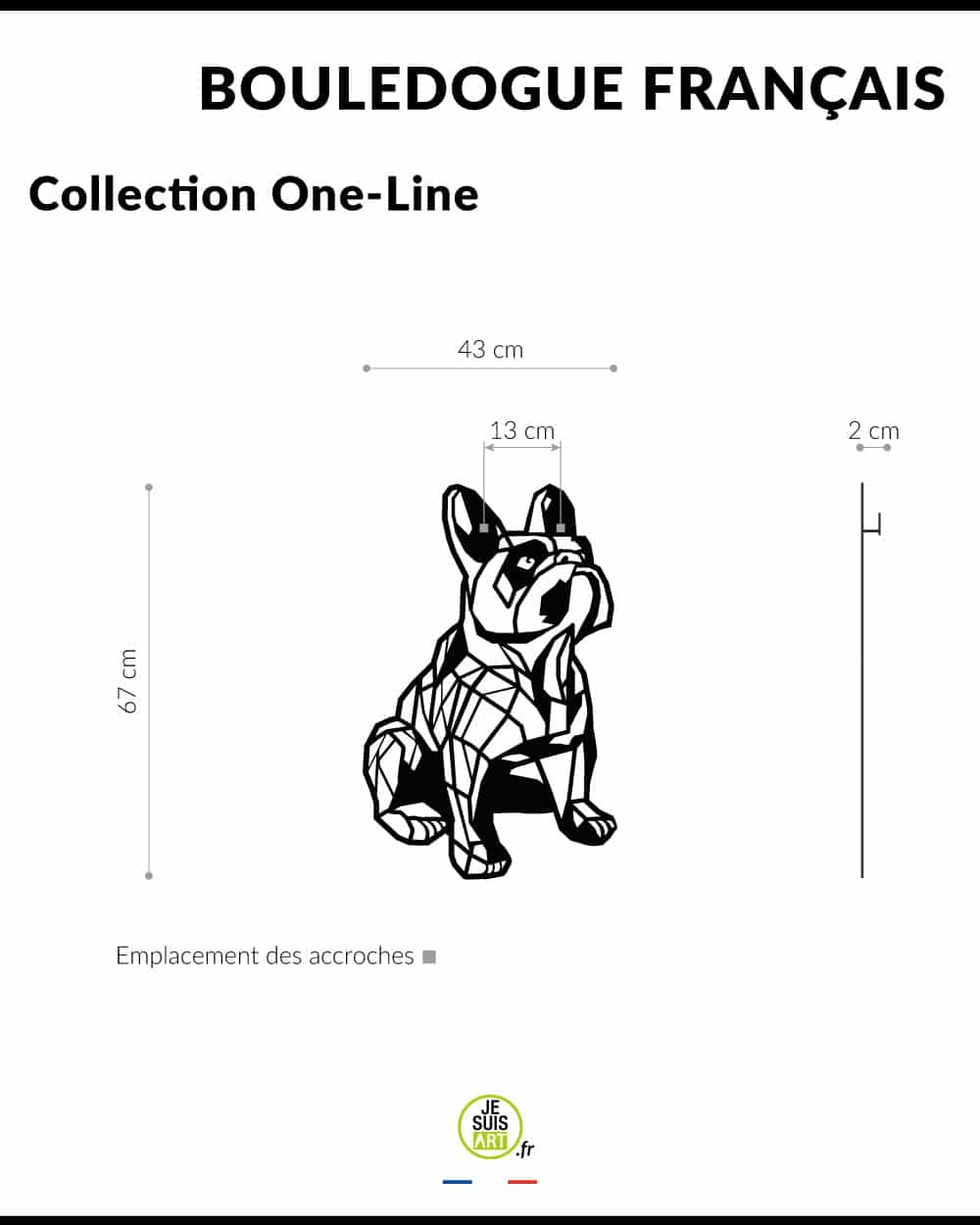 je-suis-art-animaux-bouledogue-fran-ais-one-line-d-coration-murale image 4