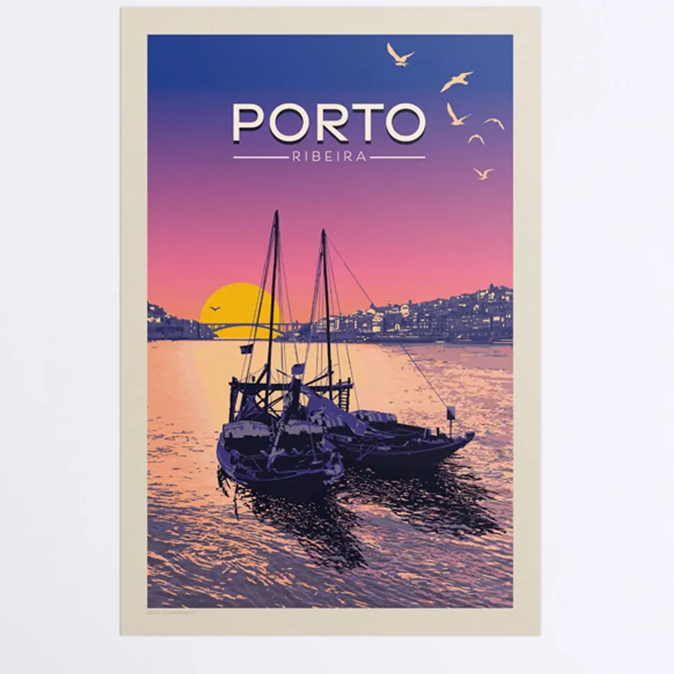 luisa-paix-o-d-coration-affiche-porto-douro-50x70-cm-sans-cadre image 1