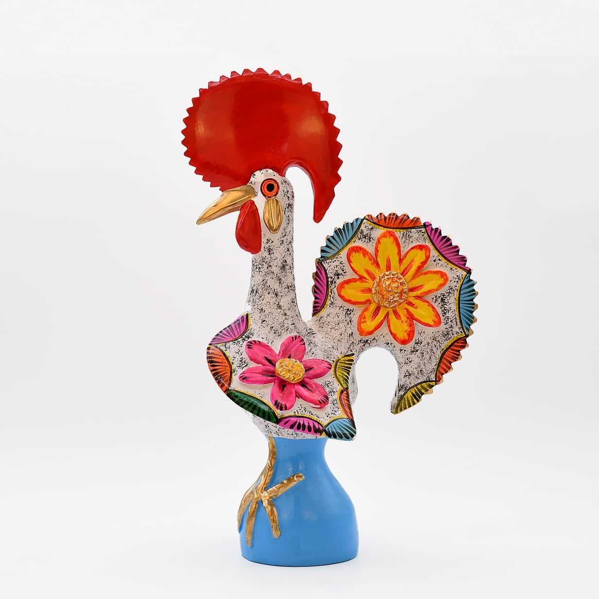 luisa-paix-o-d-coration-coq-de-barcelos-c-ramique-blanc-40cm image 1