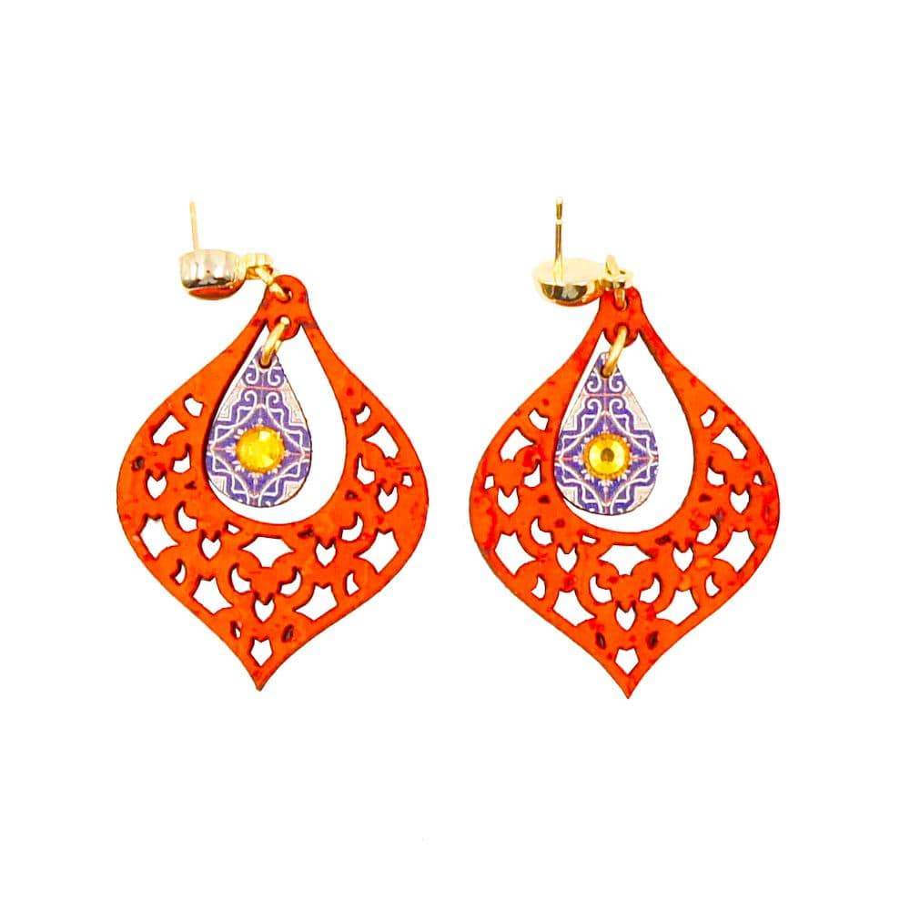 luisa-paix-o-bijoux-du-portugal-boucles-li-ge-azulejos-oranges image 2