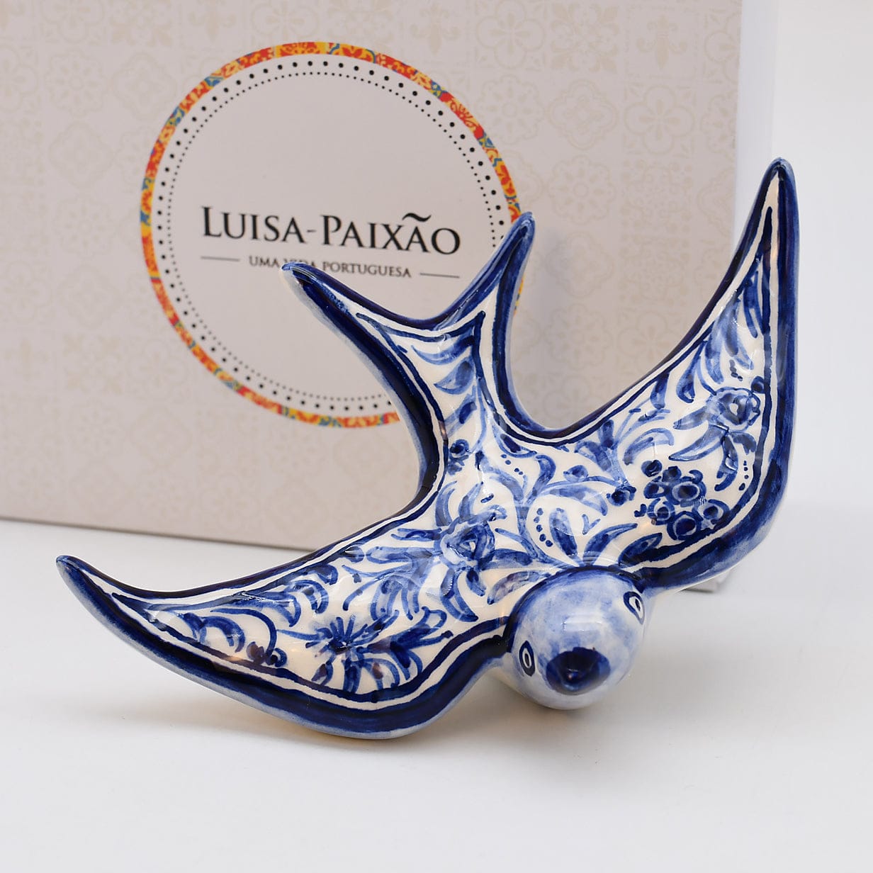 luisa-paix-o-coimbra-hirondelle-c-ramique-bleue-coffret-12-cm image 4
