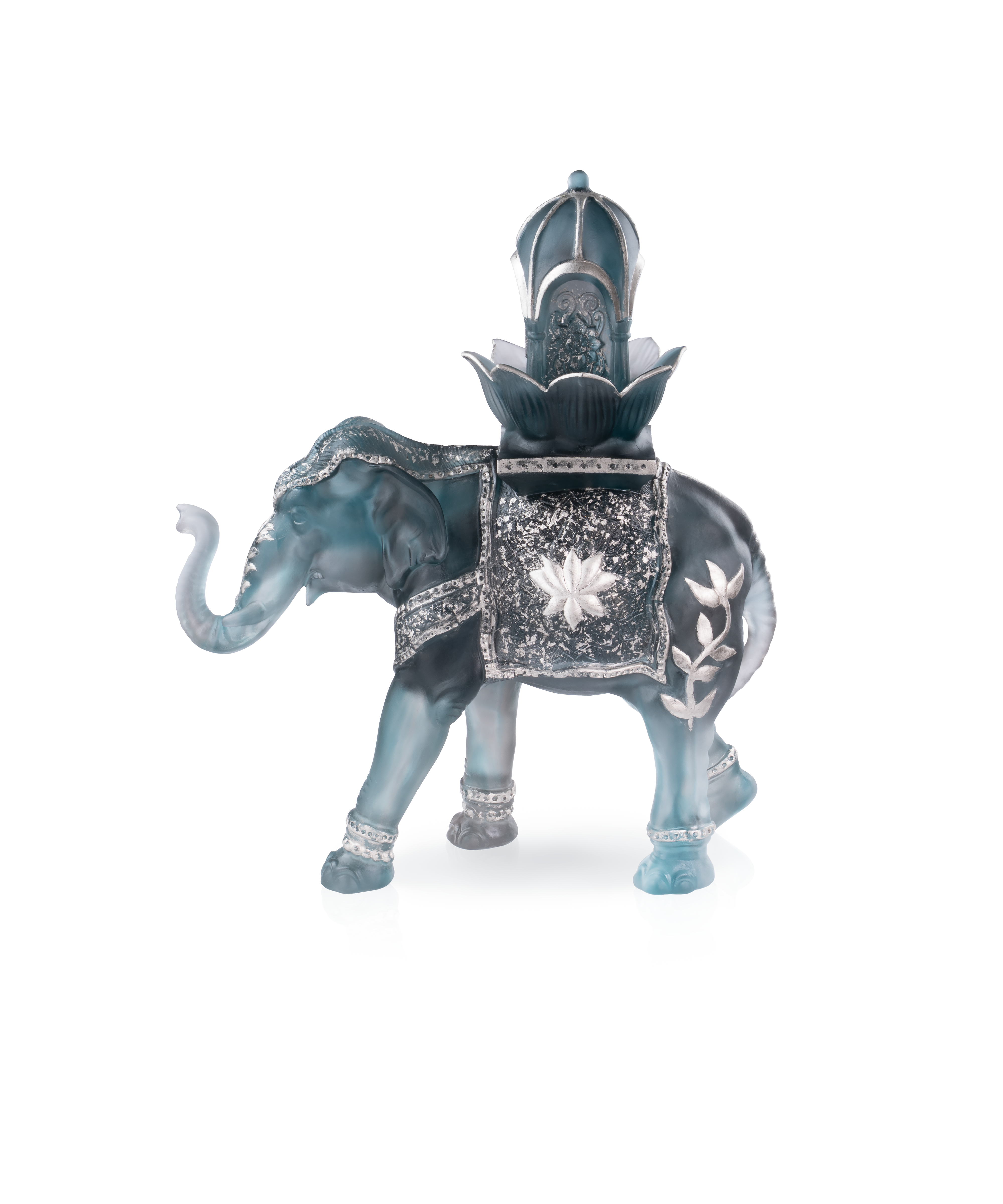 daum-univers-animalier-el-phant-shalmara-sculpture-bleu-gris image 1