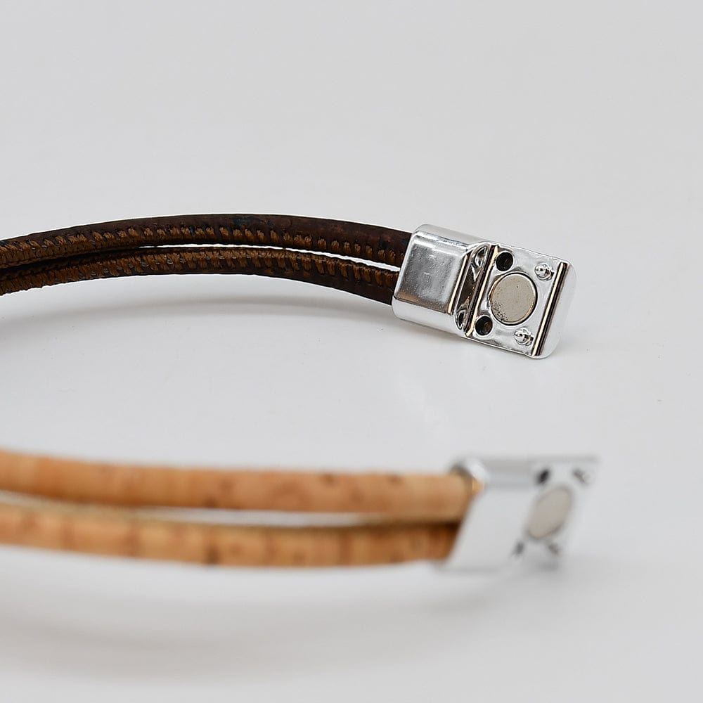 luisa-paix-o-bracelet-li-ge-bicolore-20cm-magn-tique-vegan image 4