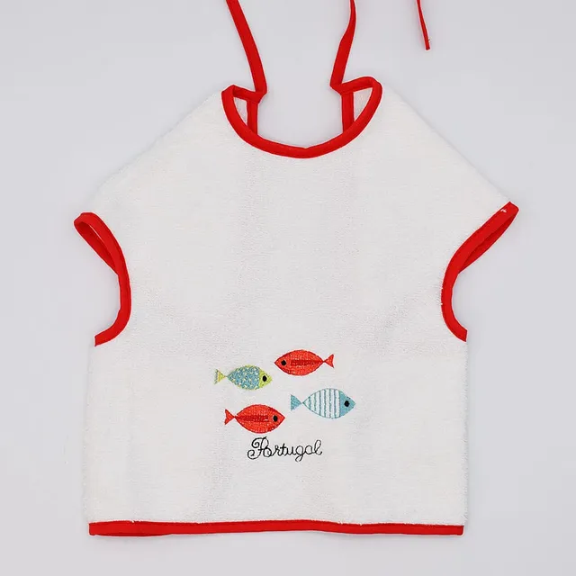 luisa-paix-o-linge-portugal-bavoir-sardinhas-rouge-48x35 image 1