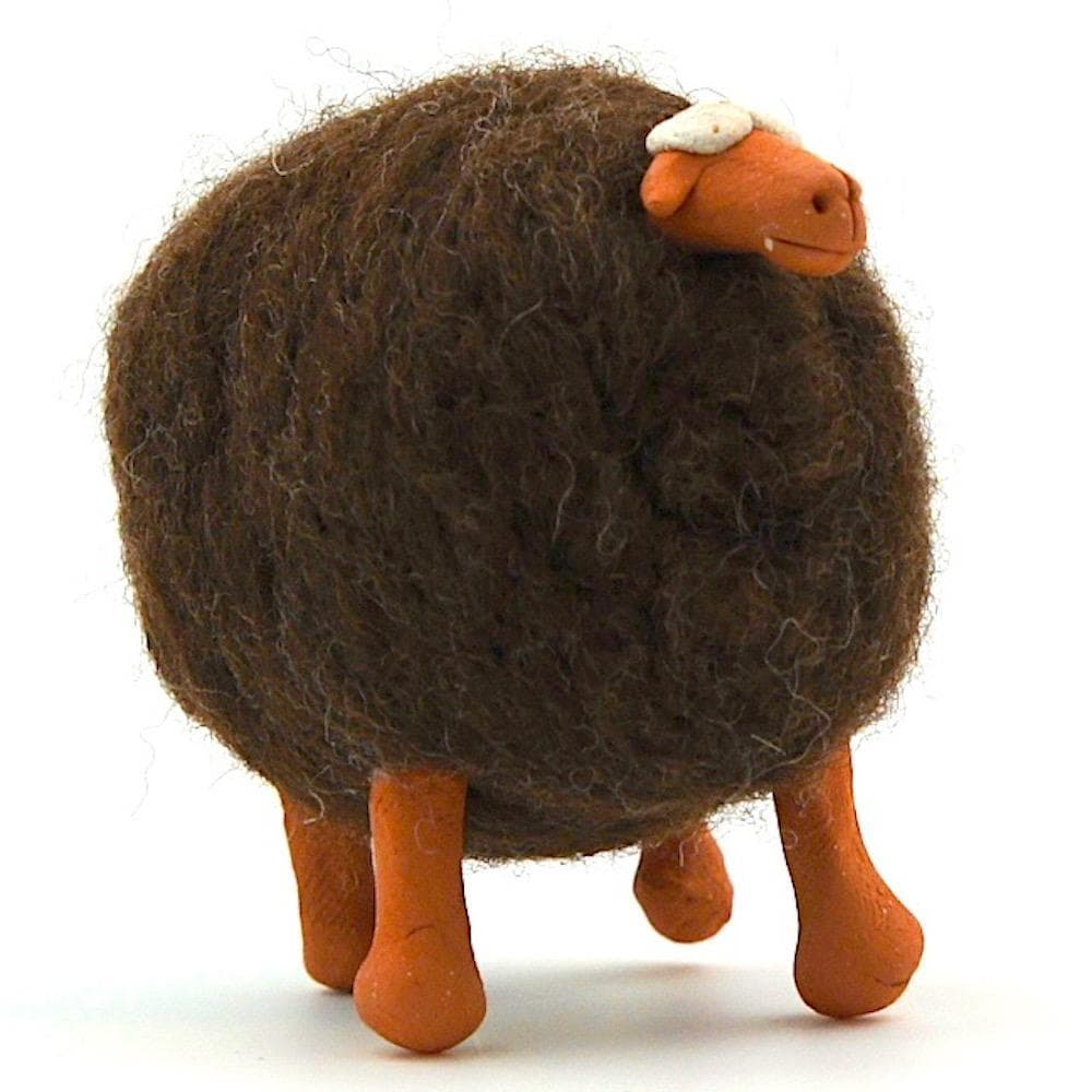 luisa-paix-o-ovelha-peluche-d-corative-mouton-marron-laine image 1