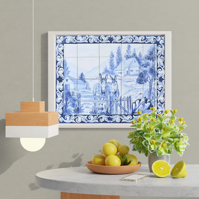 luisa-paix-o-azulejos-fresque-75x60cm-20-carreaux-peints-main image 1
