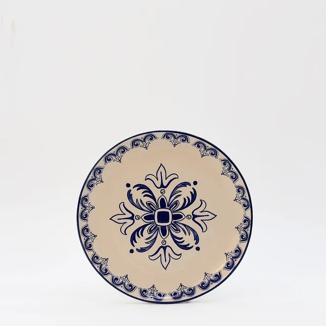 luisa-paix-o-floral-assiette-c-ramique-bleu-20cm image 1