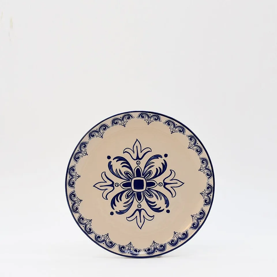 luisa-paix-o-floral-assiette-c-ramique-bleu-20cm image 1