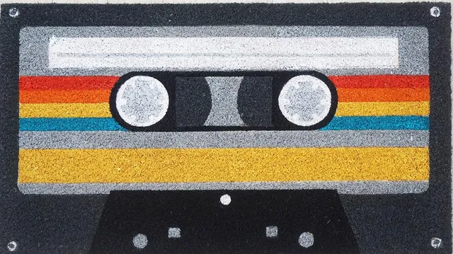 baroni-home-tessile-casa-paillasson-coco-70x40-cm-musique-cassette image 1