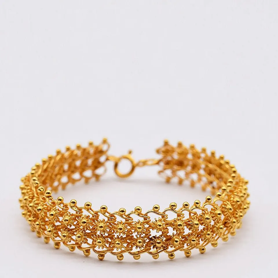 luisa-paix-o-portuguesa-bracelet-filigrane-argent-dor-17-cm image 1