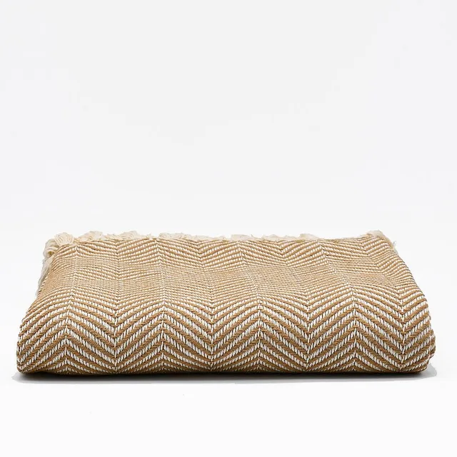 luisa-paix-o-linge-de-maison-plaid-coton-chevrons-beige-200x135 image 1