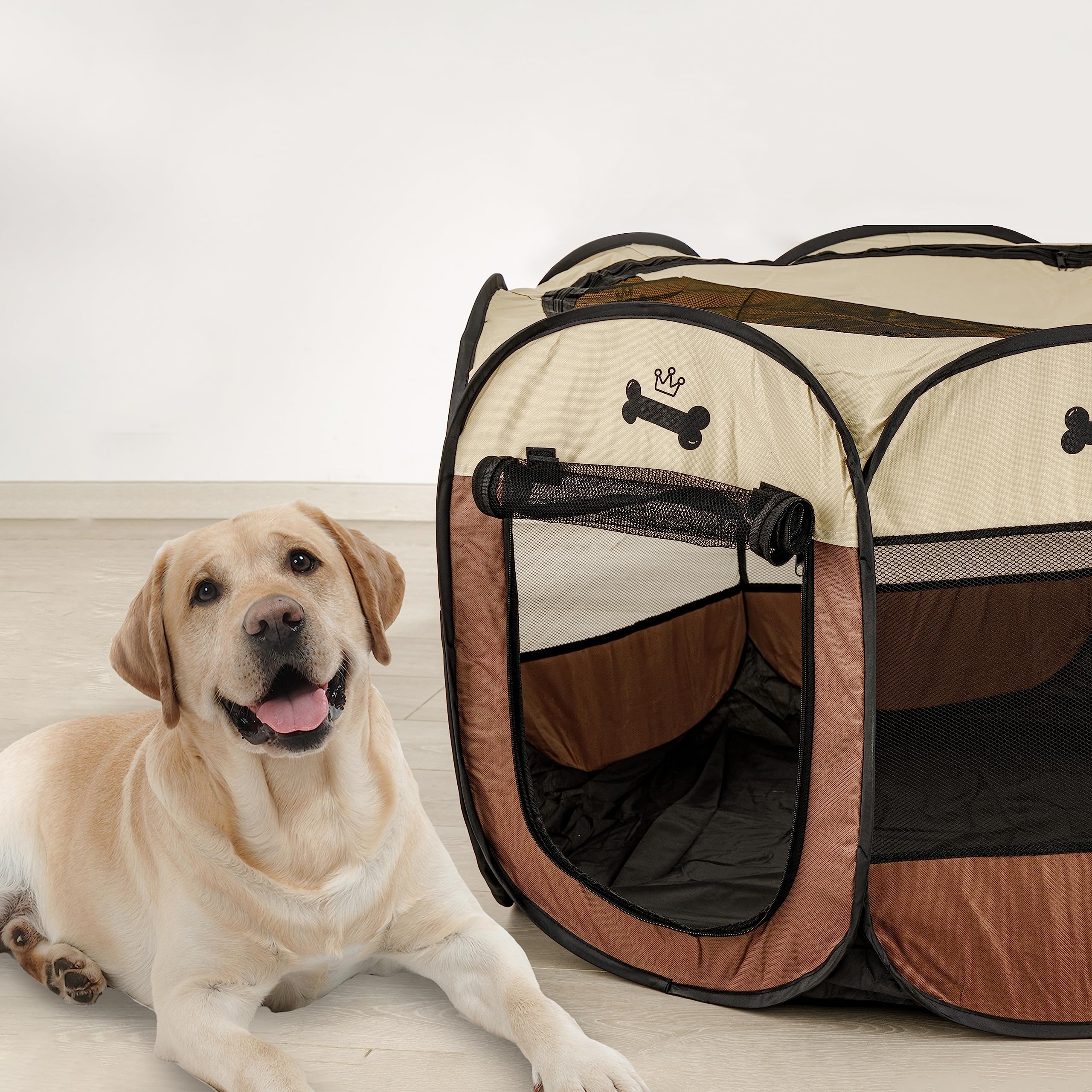baroni-home-pet-parc-chien-pliable-tente-96x60-cm-l image 7