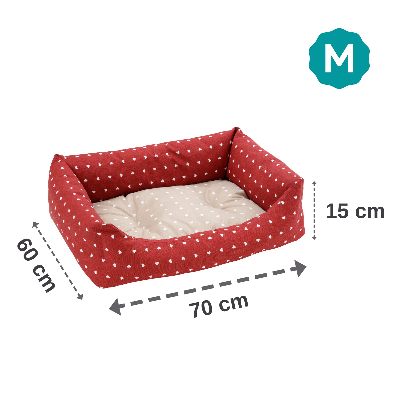 baroni-home-pet-panier-chien-chat-m-60x70-cm-beige-c-urs image 5