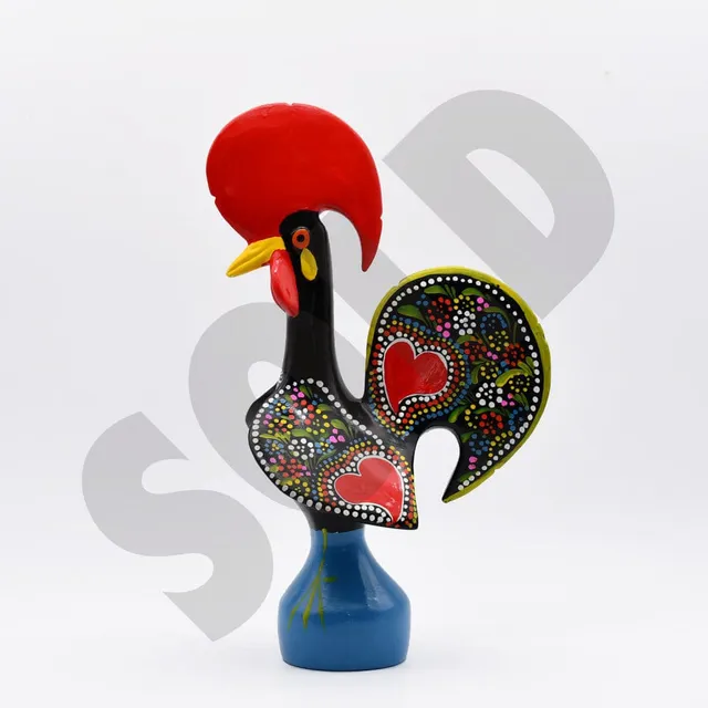 luisa-paix-o-coq-de-barcelos-figurine-c-ramique-noire-40-cm image 1