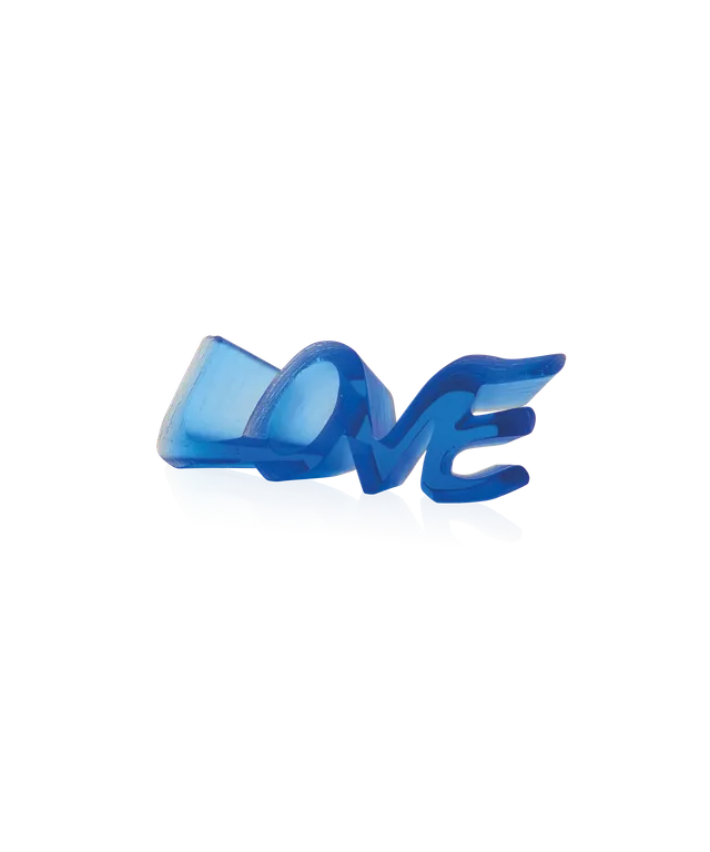 daum-true-love-bleu-objet-d-coration-cristal-bleu image 1