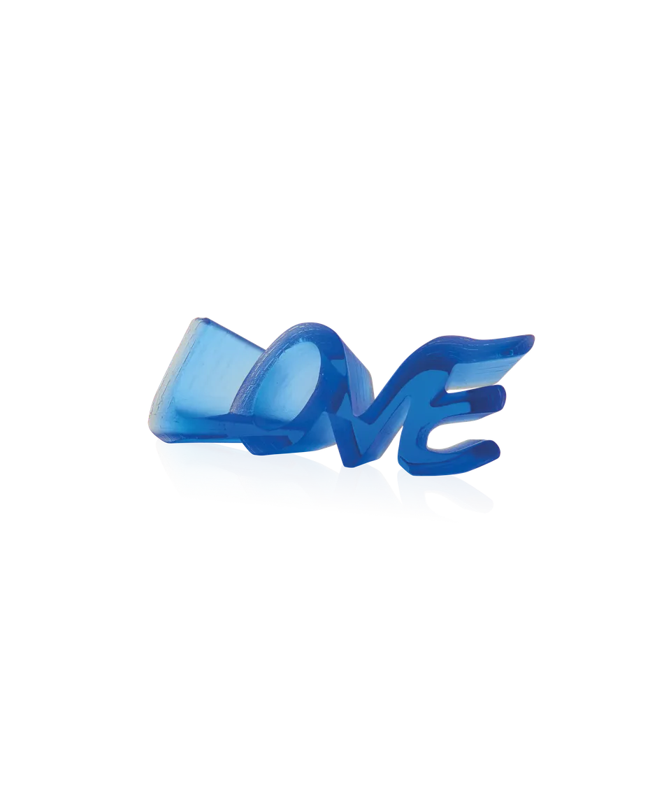 daum-true-love-bleu-objet-d-coration-cristal-bleu image 1