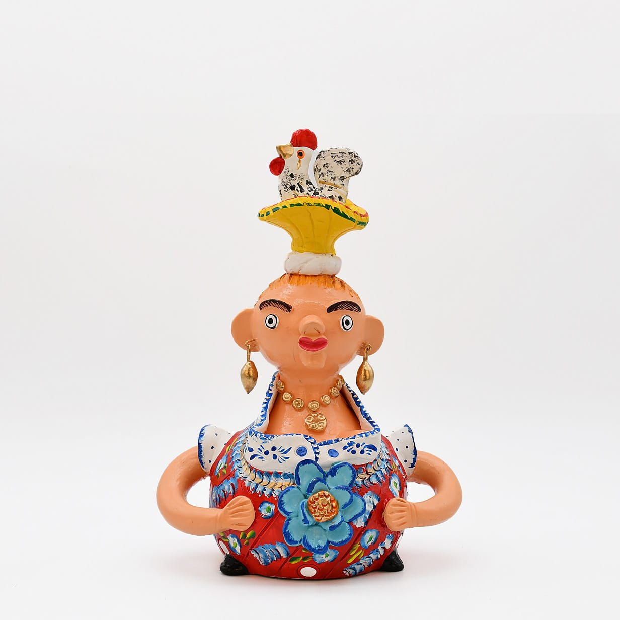 luisa-paix-o-boneca-barriguda-25-cm-figurine-c-ramique-pi-ce-unique image 2