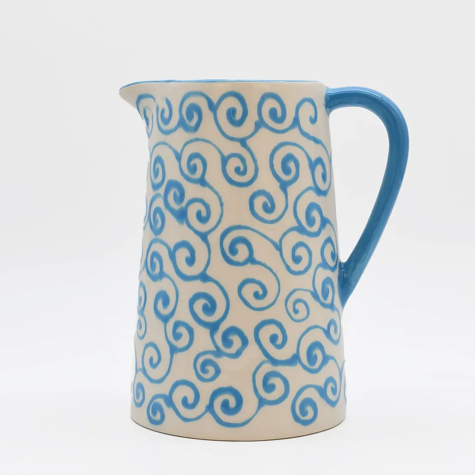luisa-paix-o-redemoinho-carafe-c-ramique-turquoise-1l image 1