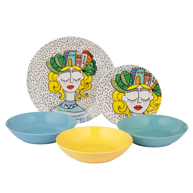 baroni-home-cucina-service-18-assiettes-city-girl-6-pers image 1