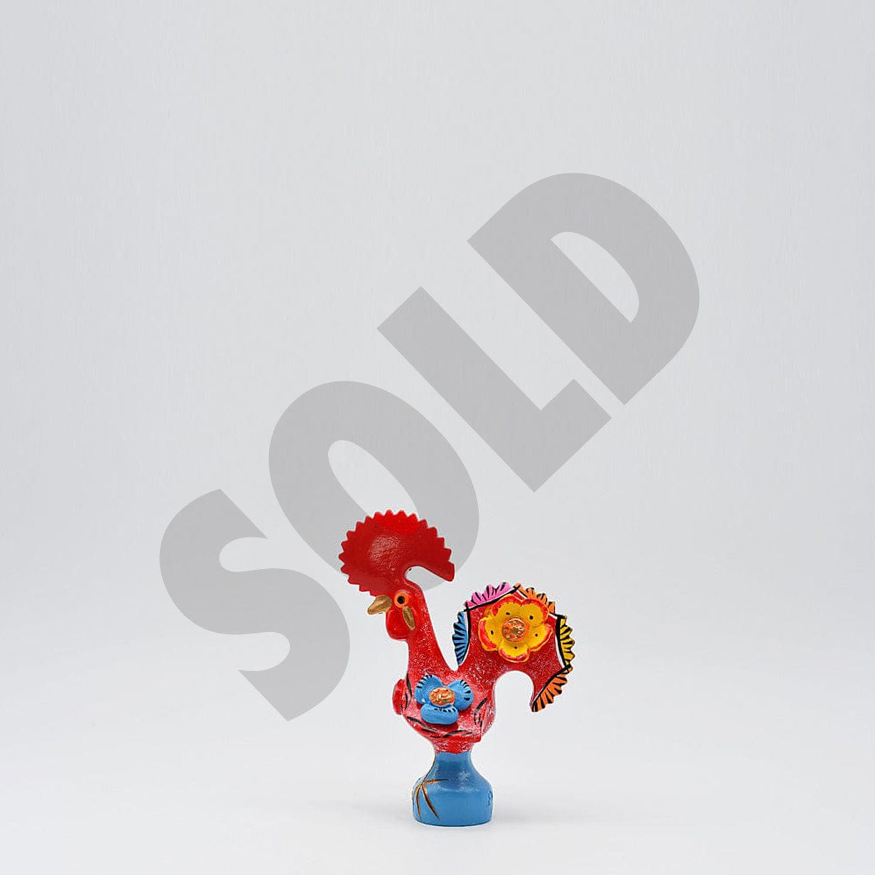 prazeres-c-ta-coq-de-barcelos-figurine-rouge-15-cm image 1