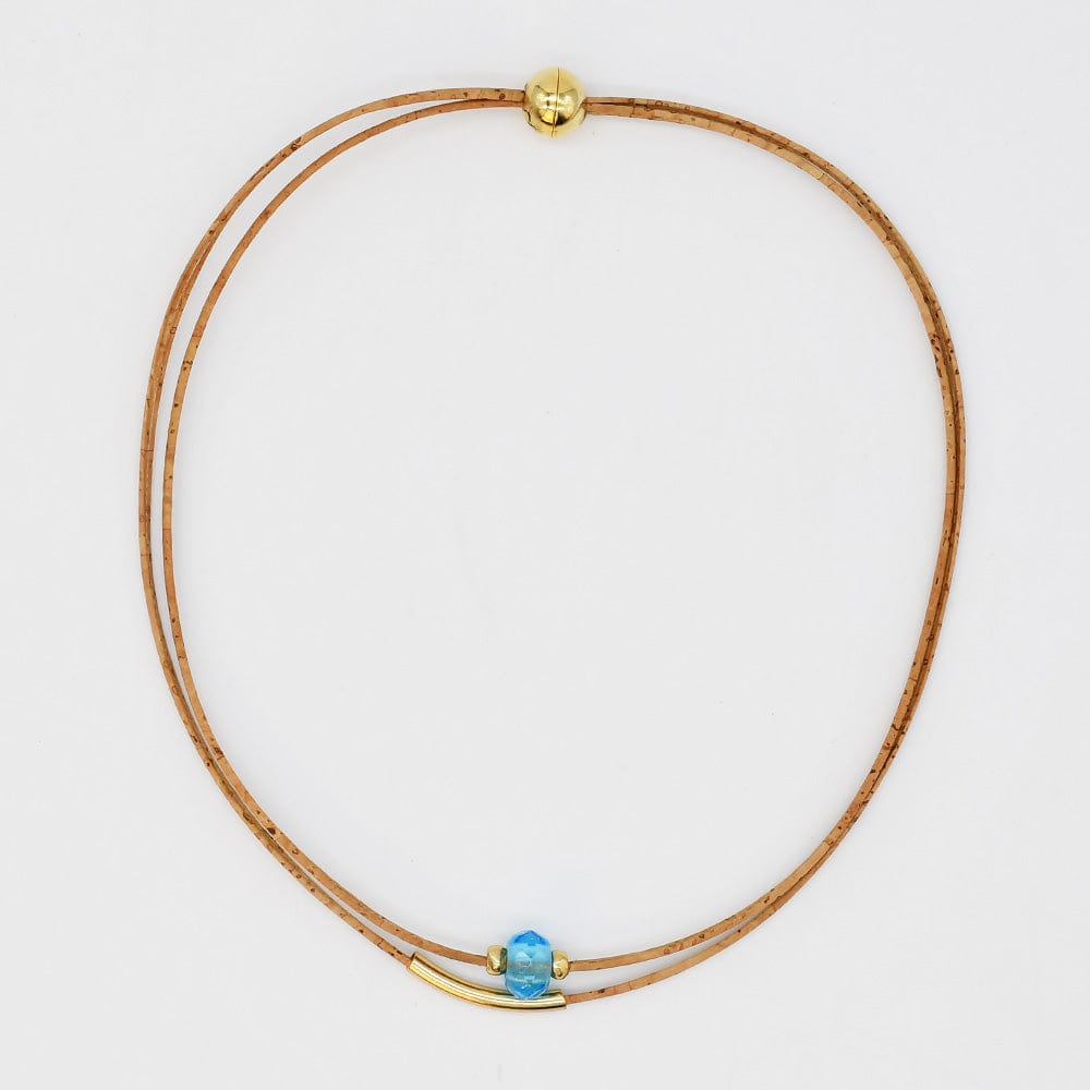 luisa-paix-o-collier-li-ge-perle-turquoise-52cm-fermoir-aimant image 1