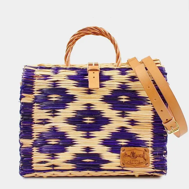 luisa-paix-o-cabas-jonc-30-cm-sac-osier-violet-naturel image 1