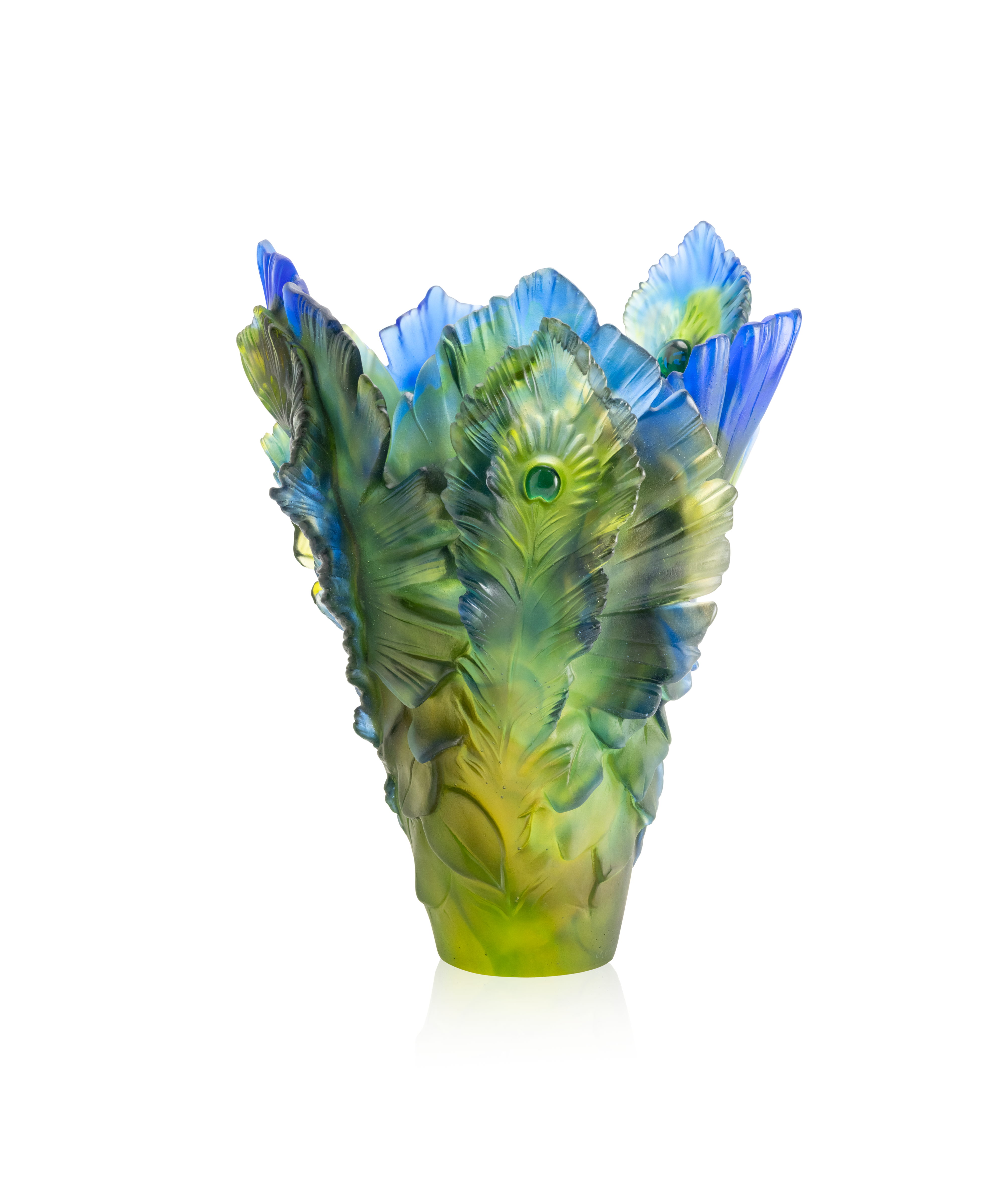 daum-univers-v-g-tal-fleur-de-paon-exotique-vase-grand-mod-le image 1