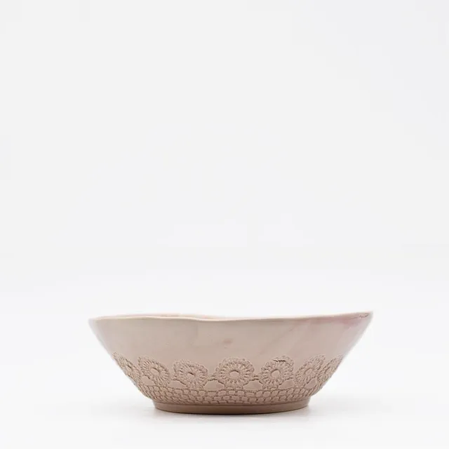 luisa-paix-o-flores-saladier-19cm-rose-c-ramique-artisanale image 1