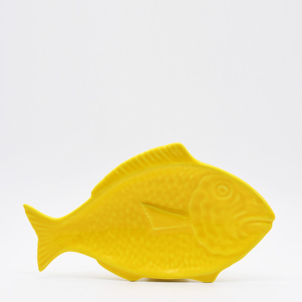 luisa-paix-o-poisson-plat-c-ramique-artisanale-jaune-30-cm image 1