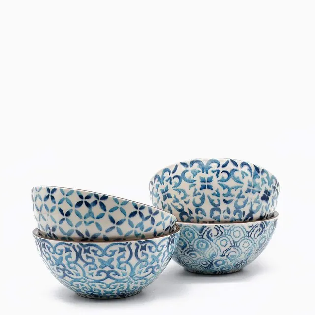 luisa-paix-o-vaisselle-ensemble-4-bols-alentejo-turquoise image 1