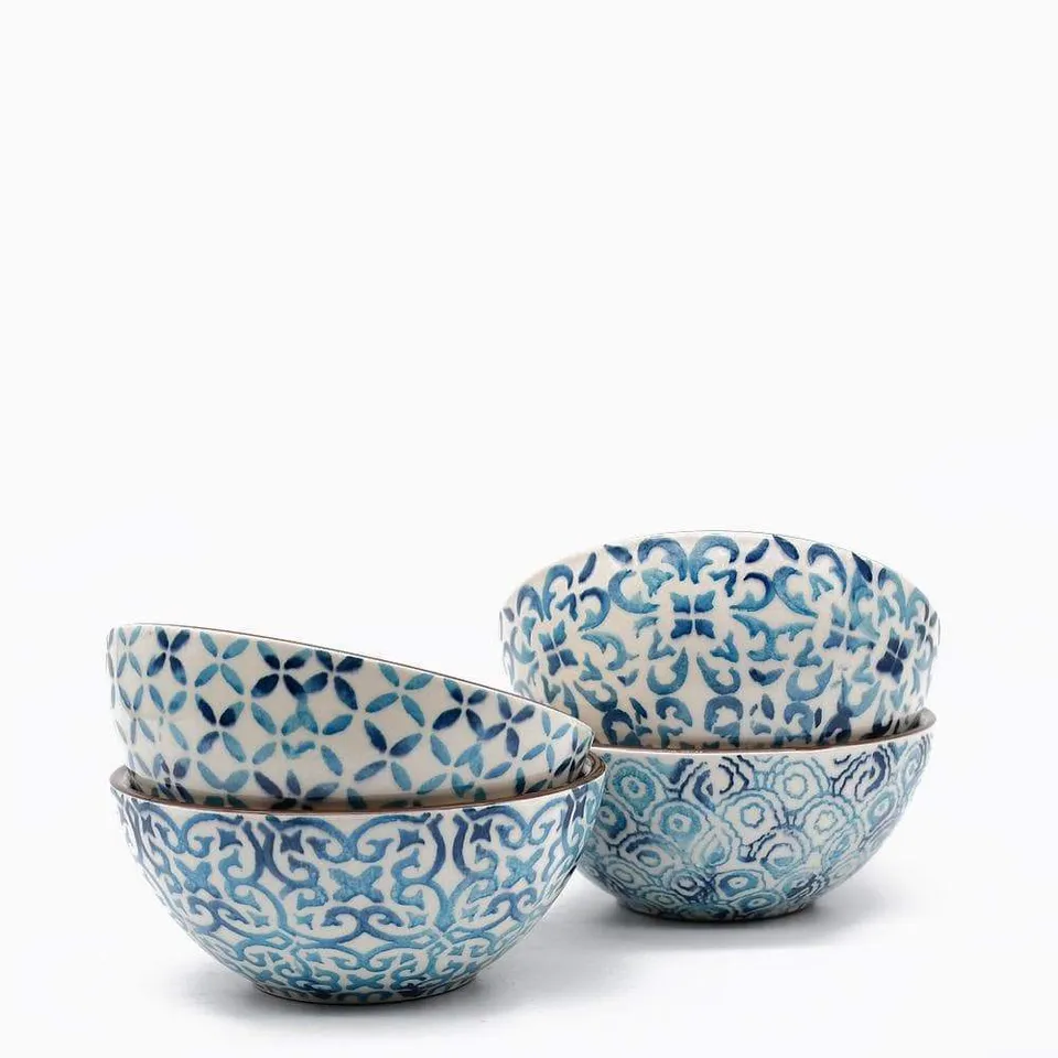 luisa-paix-o-vaisselle-ensemble-4-bols-alentejo-turquoise image 1